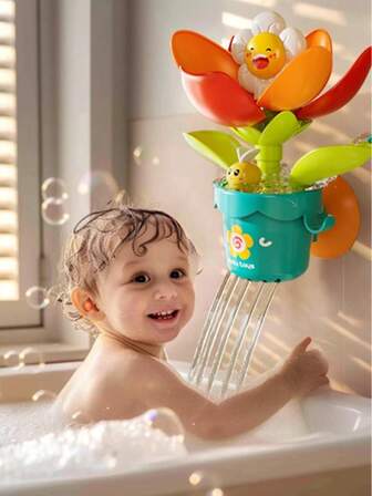 Baby Bathroom Toy, Flower Watering Kettle, Swimming Pool Bathtub Toy, With Strong Suction Cup, Suitable For Babies Over 3 Years Old, Toddlers, Boys, Girls, No Need For Electricity, Children's Shower Gift