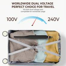 UKLISS 2-In-1 Straightener And Curler: Mini Ceramic Styling Tool For Short, Long Hair And Beard, Mother's Day Gift, Valentine's Day Gift, Boyfriend Gift, St. Patrick's Day Gift, Cute Pink - EU C Type Plug(220-240V) - View 9