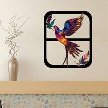 Colorful Silhouette Birds Dancing Multi-Color Decoration, Housewarming Gift, Home Decor, Garden, Balcony
