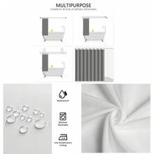 1pc Zen Garden Shower Curtain With Bamboo & River Rock Design – Tranquil Black Stone, Candle & Pond Scene For Bathroom Decor, Polyester Fabric, Machine Washable, Perfect For Modern Home Aesthetic Bathroom Accessories - Multicolor - View 8