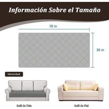 Funda de Sofá Impermeable, Cubre de Sofa para Mascotas, Protector Sillon Sala Tela Reversible, Apto para Niños y Perros, Couch Cover, Lavable a Máquina (30 * 70") - 30*70" - Ver 10