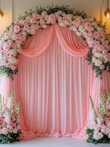 1 PIEZA Tela de fondo de fotografía de satén colorido, cortina opaca de ventana, tela para decoración de boda, ducha nupcial, fiesta de cumpleaños, aniversario, etapa de boda, compromiso, ceremonia de banquete, decoración interior/exterior, tela elástica gótica, regalos de verano, regreso a la escuela, suministros escolares, decoración de habitación