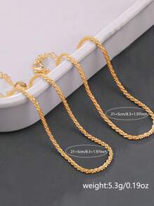 2pcs/Set Fashionable Minimalist Double Layer Shiny Gold Layered Anklet Bracelet, Women Ankle Jewelry, Gift