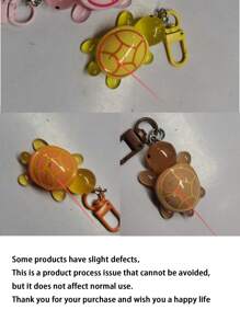 12/6/3/1 pieza Llavero pequeño de tortuga que brilla en la oscuridad, dije de tortuga acrílica para bolso, llavero de resina de animal de dibujos animados para bolso y mosquetón, regalo de novedad para fiestas, accesorios de moda para decoración de mujeres