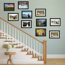 Tomnk 12 Pack 4x6/5x7/8x10 Picture Frame With Glass - Black Picture Frame - Wide Photo Frames For Vertical Or Horizontal Wall Display - Black, For Home Decor, Wall Decor, Party Decor - Black - View 8