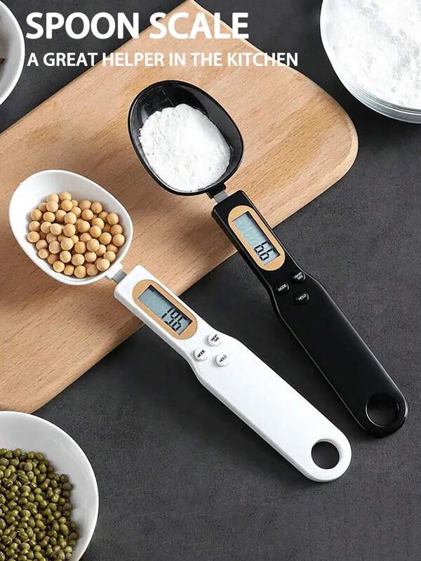 1 pieza Cuchara medidora digital multifuncional de alta precisión, báscula electrónica de 500g/0.1g portátil con pantalla LED, báscula electrónica pequeña para cocina doméstica