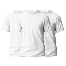 KIT 3 Basic Plain Men's T-Shirts 100% Cotton 30.1 - White + White + White - View 1