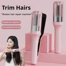 USB 充电式毛发修剪器、电动理发器、无线毛发分叉去除器、便携式自动毛发打薄机 - 彩色 - 查看 1