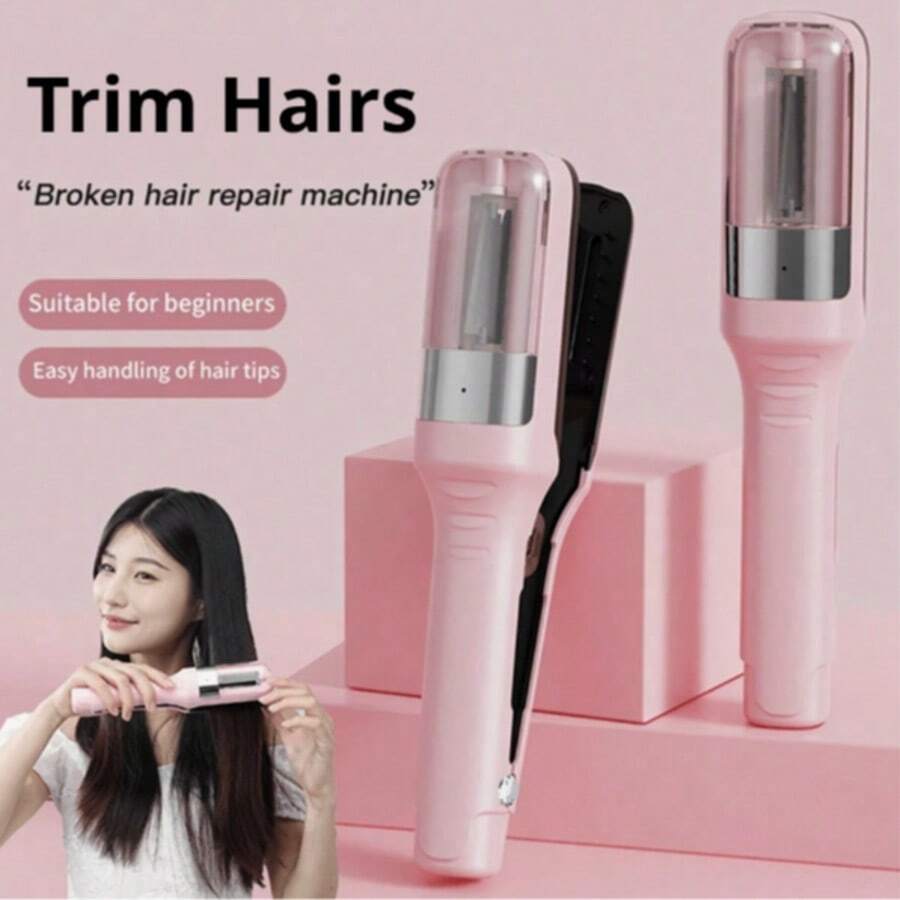 USB 充电式毛发修剪器、电动理发器、无线毛发分叉去除器、便携式自动毛发打薄机 - 彩色 - 查看 1