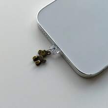 New Cute Y2K Style Metal Mini Horse Phone Dust Plug Pendant Charm, Phone Accessories Decoration Protector Compatible With IPhone, Android Type-C Charging Port - Silver - View 17