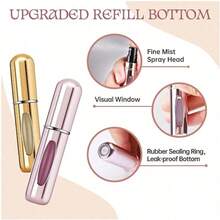 1/3/5 件可再填充便携式旅行香水瓶，5ml 旅行装雾化器，口袋大小的香水容器，旅行喷雾瓶，香水瓶，户外旅行香水瓶，家居和浴室装饰配件，适合男士和女士，非常适合男朋友/女朋友/情人节/母亲节礼物（随机颜色/款式） - 彩色 - 查看 4