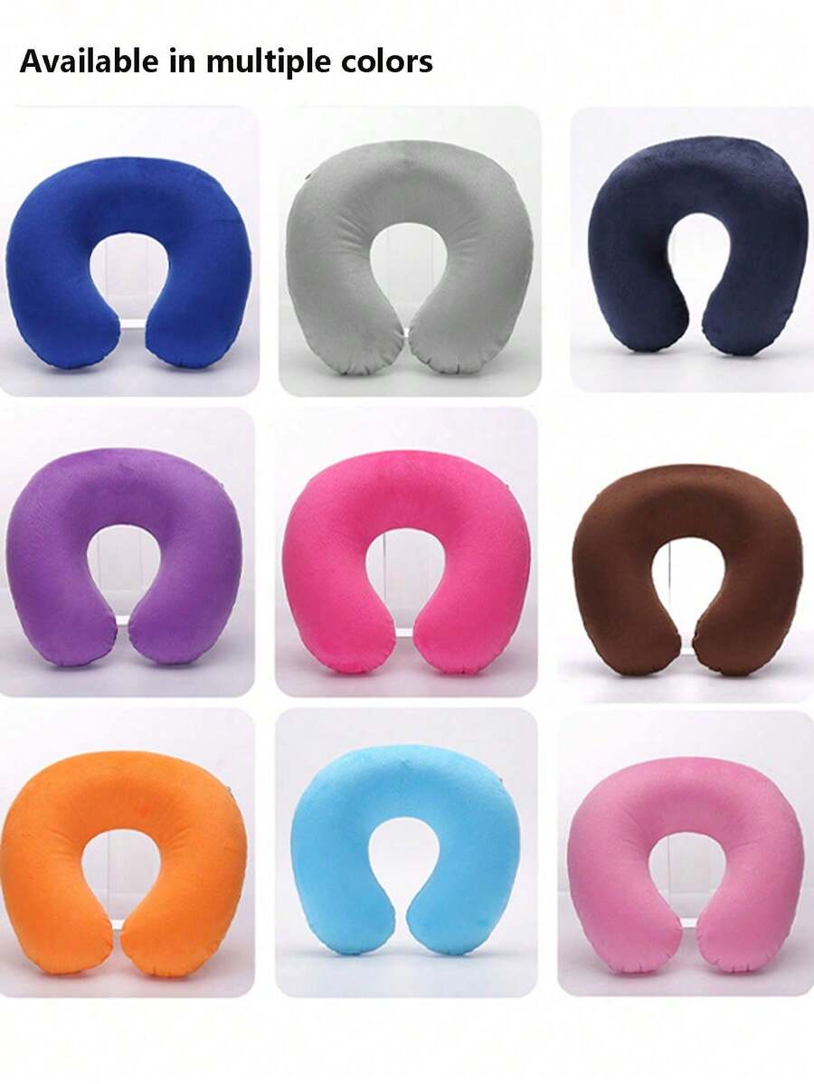 1 件旅行枕颈枕飞机枕旅行汽车家庭办公室旅行颈部飞行枕按扣带柔软套，U 型颈枕便携式学生成人枕垫，在学习或乘车、办公室或其他旅行时支撑颈部并保护颈椎旅行必需品旅行配件假期暑假返校包学校配件学校用品 - 彩色 - 查看 1