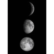 1 peça/3 peças pôsteres de arte de parede moldura opcional arte moderna em preto e branco pôster de fase da lua estética impressão em tela murais de parede adequados para salas de estar, bares, cafés, decoração de casa