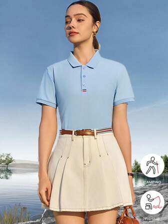 Women's Short Sleeve Quick-Dry Outdoor Casual Fashion Polo Shirt For Summer