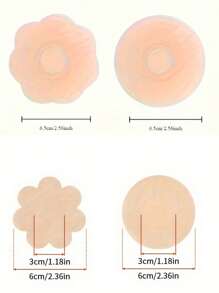 22pcs Reusable Seamless Silicone Nipple Covers , Invisible Self-Adhesive Nipple Pasties, Women's Lingerie Accessories,Comfortable, Breathable, And Easy To Clean Bra Accessories(2/10/22pcs)