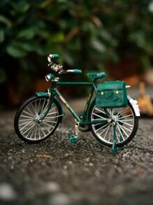 Vélo vintage rétro classique, décoration maison DIY, mini proportion combinée avec valise, kit artisanal DIY, démontable, modèle de mini vélo en alliage, mini objets, en alliage d'aluminium pour collectionneurs et passionnés, idéal comme cadeau d'enseignant et cadeau d'Halloween, décoration de Noël, cadeau de Noël pour les meilleurs amis.