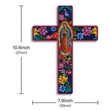 1 pezzo Decorazione da parete in legno a tema religioso messicano Putuo Decor, L'ultima cena, croce da parete in legno montata per casa, fattoria, caffetteria, regalo - Multicolore - Visualizzare 3
