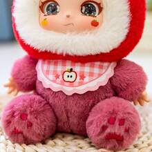 Cute Heart-Shaped Plush Doll Figurine, Plastic Desk Decor, Hanging Ornament, Birthday/Christmas/New Year Party Gift, Hard Plastic Core - Multicolor - View 5