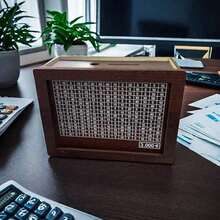 10000/5000/3000/1000 Euro Wooden Piggy Bank, Wooden Crafts Coin Saving Box, Perfect Birthday Gift