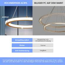 OYAJIA Moderne LED Pendelleuchte Esstisch 16.5W, Hängelampe in Gold ,Warmweiß Kaltweiß 3000K-6000K, Linear Design Pendellampe, Höhenverstellbar Pendelleuchten für Esszimmer, Wohnzimmer