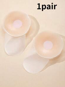 5 对女士可重复使用粘性硅胶乳房花瓣/乳头贴 - 米色 - 查看 11