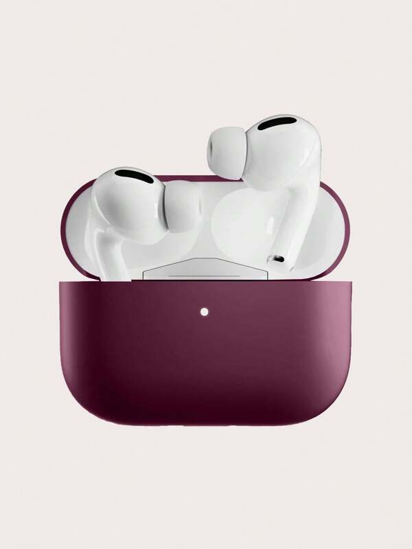 1pc Solid Color Silicone Case Compatible With Apple Pro (2nd Generation) Earphones, Protective Cover (Earphones Not Included)