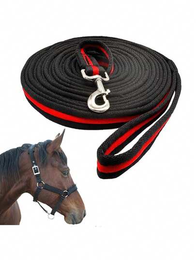 Longelina för häst, premium longelina för häst med vridbar bult för noggrann ridträning, tävling och daglig användning, 8 meter
