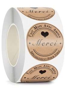 500 Stücke/Rolle Dankeschön Geschenkverpackungs-Aufkleber, selbstklebende Etiketten, Geschenkverpackungsmaterial, Weihnachten