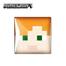 Minecraft 9PCS Minecraft Official Cute Fridge Magnets Set Creeper Steve Enderman Zombie 2 Styles Glass Decor For Kitchen Living Room Collector's Gift For Christmas Halloween Birthday Perfect For Fans Family & Friends