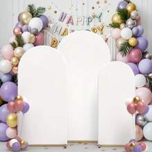 1 pezzo Di Arco in metallo per decorazione di sfondo, colori bianco/beige/nero, adatto per uso interno/esterno, con telaio in metallo e copertura in tessuto, adatto per matrimoni, anniversari, compleanni, feste, decorazioni per eventi fai da te, facile da installare, senza bisogno di elettricità