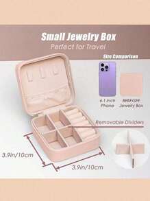 1 Stück tragbares Schmuckfach, kleine Schmuckboxen für Frauen, einfache Schmuckorganizer für Zuhause, Reiseorganizer, feines Mini-Aufbewahrungsbox für Ohrringe, Reise-Schmuckkoffer mit Reißverschluss für Ohrringe, Ringe, Halsketten, Armbänder, tragbare Make-up-Tasche, süße Kosmetiktasche, Schul-Essentials, unvergessliche Geschenke zu Feiertagen, Brautjungfern-Geschenke und Reise-Essentials, doppelschichtiger tragbarer Mini-Ausstellungskoffer, Reise-Zubehör, Strand-Sommer für Frauen, Aufbewahrungsorganizer, Reise-Essentials, Schul-Essentials