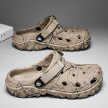 Sandalias de hombre para verano tipo chanclas con diseño hueco, sandalias casuales para hombre para exteriores con suela gruesa antideslizante y malla, chanclas tipo playa