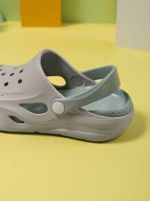 Kids Breathable Comfortable Slip-On Sandals, Casual Home Slippers, Color Block Fashion Versatile, Boys/Girls Beach/Outdoor Shoes