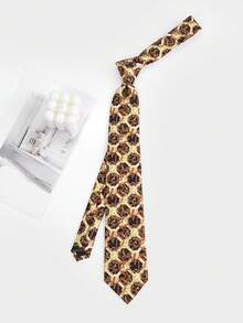 1pc Printed Tie For Men, Casual Formal Attire Neckwear Accessories, Suitable For Party And Everyday Wear - Casual Printed Tie - View 9