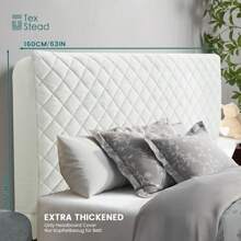 1PC Solid Color Bed Headboards Covers, High Elasticity Dustproof Protective Bed Headboard Slipcover, Skin-Friendly & Soft,For Single And Double Beds 1pc Thickened Linen Headboard Cover