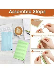 Index Card, 50 Color Flashcards With Loops Per Book, 3x5 Inch Note Cards, Note Cards With Lines, Rule Learning Cards, Study, School, University Supplies, Memory Flashcards, School Supplies,Back To School