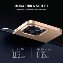 1pc Ultra-Thin Lightweight Hard PC Cover Phone Cases Compatible With Iphone 16, 15, 14, 13, 12, 11 Pro, Plus, Max, Mini, 7, 8, SE, 16e, 7P, X, XR, XsMax, And Galaxy S25 Ultra, S24, S23 Ultra, S22, S21, S25 Edge, A Series Waterproof Shockproof Anti-Fall Scratch Resistant - Gold - View 3