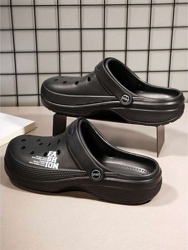 صنادل مفرغة سهلة الارتداء صيفية يمكن ارتدائها من الجنسين، صنادل شاطئية منزلية عادية، أحذية شرائح