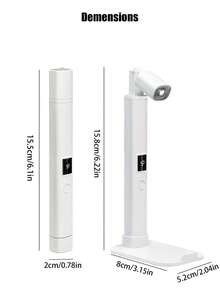 UV LED 美甲灯支架灯手持式 LCD 显示屏闪光固化灯带支架适用于凝胶指甲 8s 快速干燥无线免提 U V 指甲灯家用美甲烘干机，180mAh