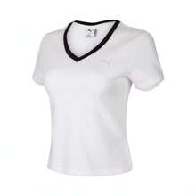 Puma Women BEHIND THE GREEN Short Sleeve Knit Crew Neck T-Shirt Top 63307302