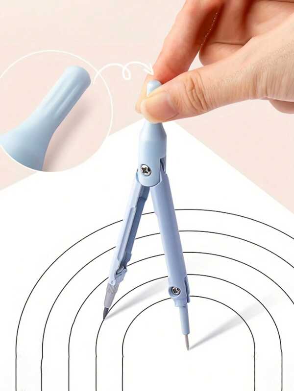 1pc Multi-Function Compass And Ruler Set, Student Drawing Tool, Portable Learning Stationery, Student Reward Prize, Thoughtful Gift School Supplies,Back To School