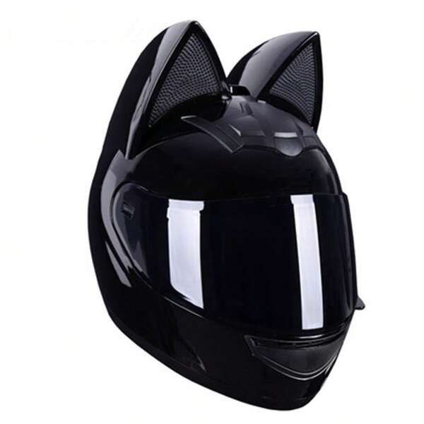 Capacete Casque Moto Motorcycle Full Face Helmet Women Moto Ear Helmets Personality Motorbike Helmet Cat Ear Helmet Motocross