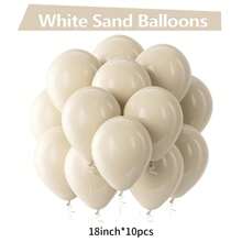 Globos de látex de arena blanca - 5/10/12/18 pulgadas, 10/30/50/70/90 unidades Globos redondos de helio de arena blanca para decoración de fiestas de cumpleaños, compromiso, boda, baby shower y revelación de género