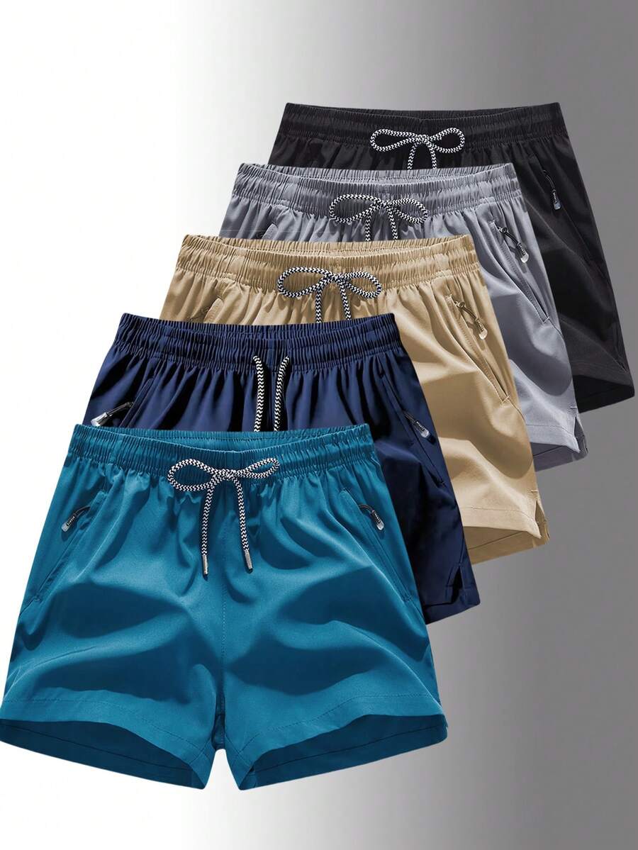 Men's Outdoor Sports Fitness Jumpsuit Shorts, Quick-Dry Loose Breathable Running Training Shorts - Blue - View 1