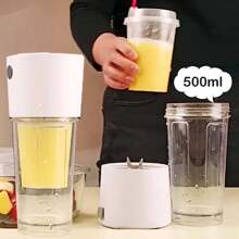 Licuadoras portátiles inalámbricas mejoradas para 2025, batidos y smoothies, 17 onzas 80W recargable, 6 cuchillas, mini licuadora portátil para deportes, viajes y hogar