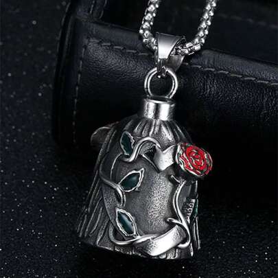 AD 1pc Motorcycle Bell Accessory, Light Gray Bicycle Ring, Riding Protection, Motorcycle Angel Bell Exorcism Bell, Retro Punk Motorcycle Stainless Steel Lucky Riding Bell