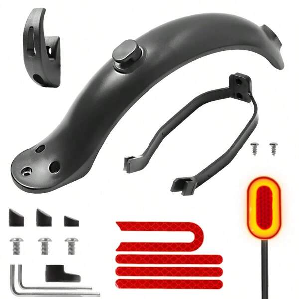 Durable Set Compatible With Xiaomi Mi M365 M187 1S Pro Pro2 Electric Scooters, Includes Fenders, Rear Taillight Cover, Front Hook, Side Cover Sticker, Rear Bracket, All-In-One Accessory Kit