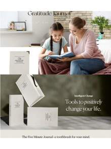 1 White Daily Gratitude And Reflection Journal