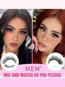 MEM 504pcs Eyelash Clusters, Lower Lashes +60D+80D+100D, DIY Eyelash Extension Faux Mink Lashes - Premium D-Curl Fluffy Natural Lash Clusters, Suitable For DIY Eyelash Extension - Reusable, Lightweight And Easy To Apply - D - 查看 5