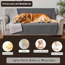 Funda de Sofá Impermeable, Cubre de Sofa para Mascotas, Protector Sillon Sala Tela Reversible, Apto para Niños y Perros, Couch Cover, Lavable a Máquina (30 * 70") - 52*82" - Ver 6